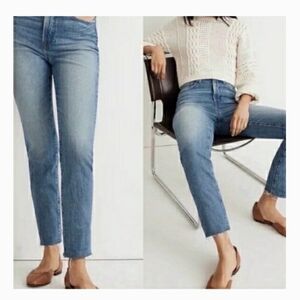 Madewell Mid Rise Perfect Vintage Light Wash Denim Jeans Size 31